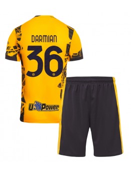 Inter Milan Matteo Darmian #36 Ausweichtrikot für Kinder 2024-25 Kurzarm (+ Kurze Hosen)